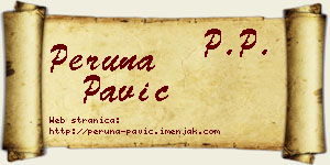Peruna Pavić vizit kartica